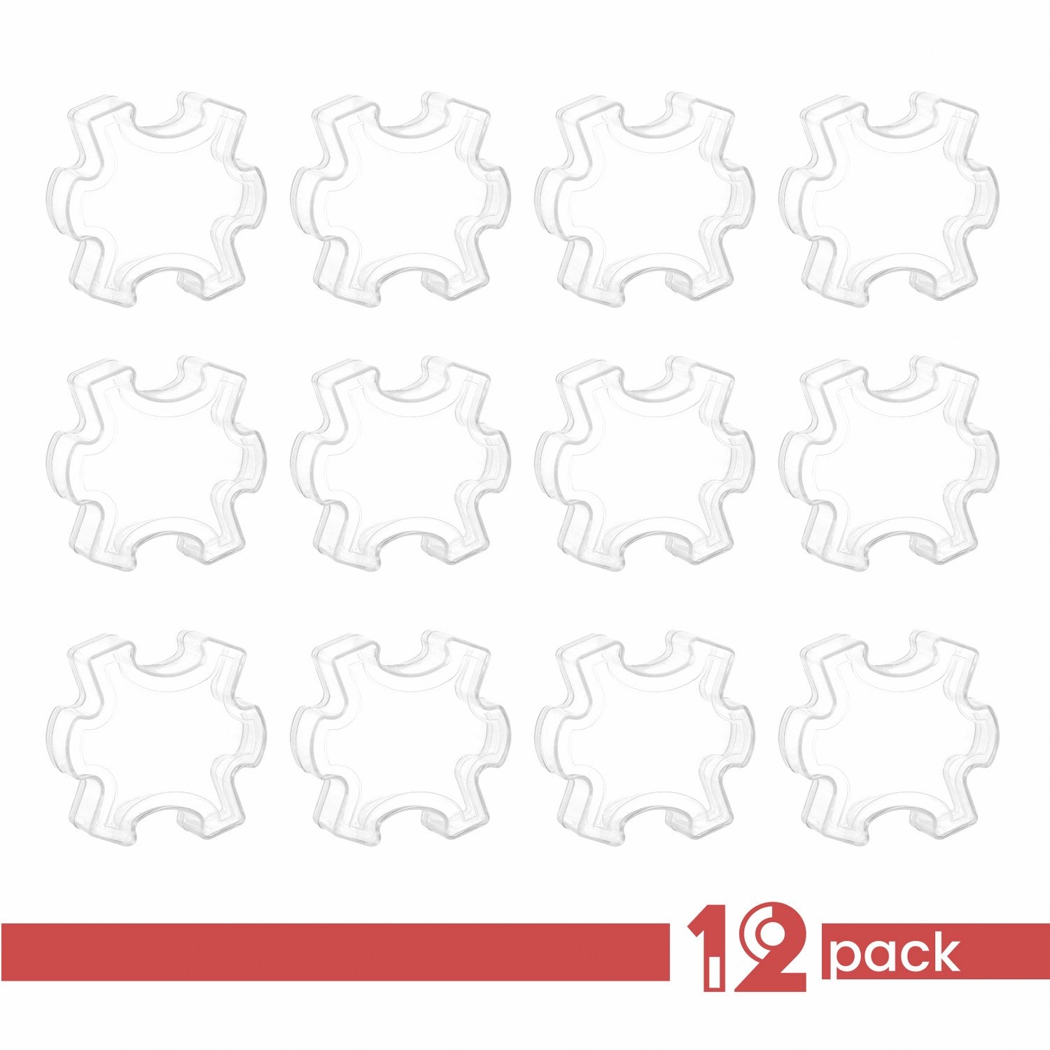 Hammont Puzzle Shaped Acrylic Candy Boxes 12 Pack 3.34"X0.98"